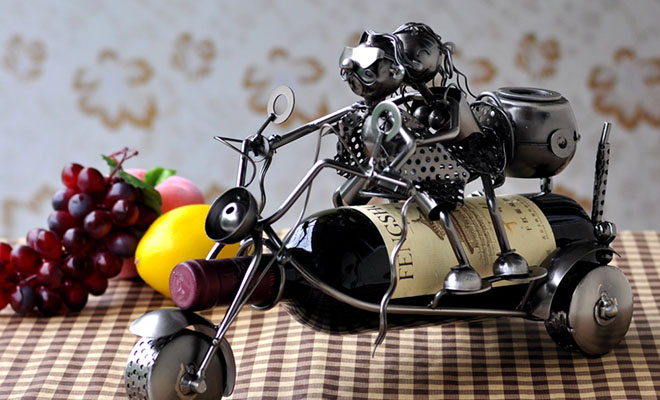 Handmade iron wine holder